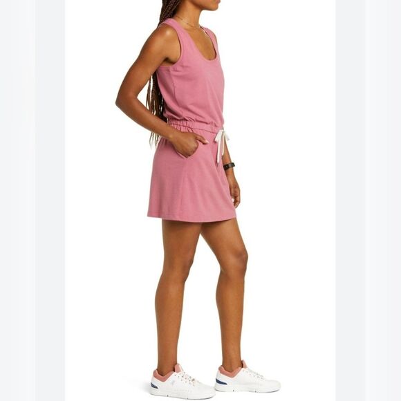 NEW ZELLA Size X-Large Pink Mauve Gwen Dru Ponte Tank Mini Dress Tennis Dress - Picture 1 of 10
